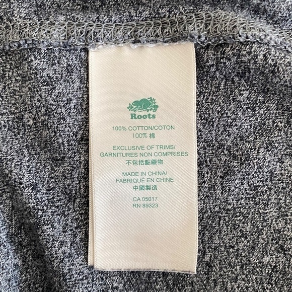 ROOTS Salt And Pepper And Green 3/4 Sleeve T-shirt Size L - Picture 5 of 5